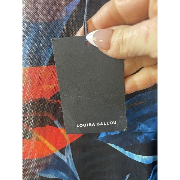 NWT Louisa Ballou Heatwave Mesh 90's Y2K Blue Orange Mini Dress Size Small - Picture 8 of 11